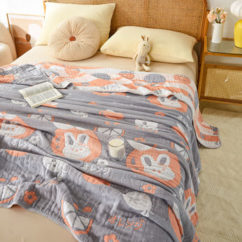 Cotton Gauze Rural Orange Breathable Quilt