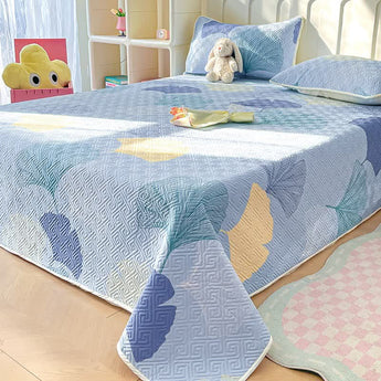 Pure Cotton Ginkgo Leaf Decorative Coverlet