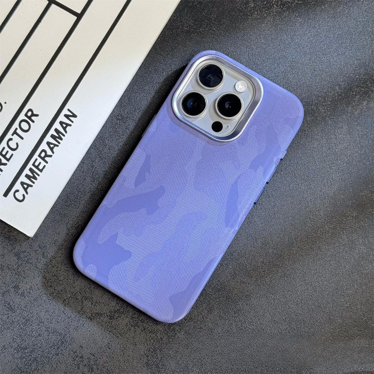 Simple Camouflage Leather iPhone Case With Magsafe