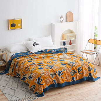 Homeheil Bohemian Flower Print Double Side Quilt