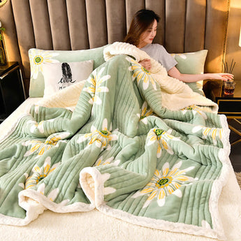 Flower Thick Soft Fluffy Throw Blanket