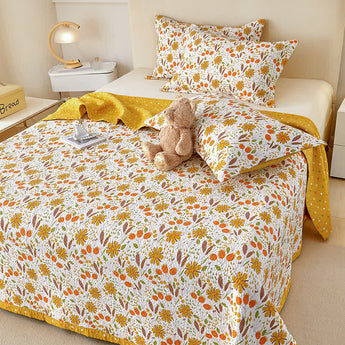 Blooming Flower Pure Cotton Lightweight Coverlet