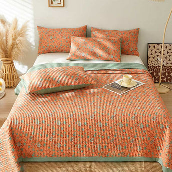 Garden Style Coverlet Blanket with Rose