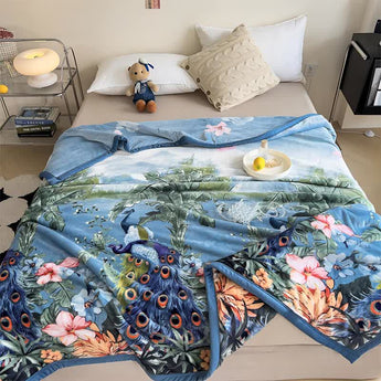 Luxurious Peacock Soft Throw Blanket