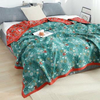 Homeheil Vintage Reversible Coverlet Soft Floral Quilt