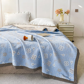 Pure Cotton Gauze Floral Comfy Quilt