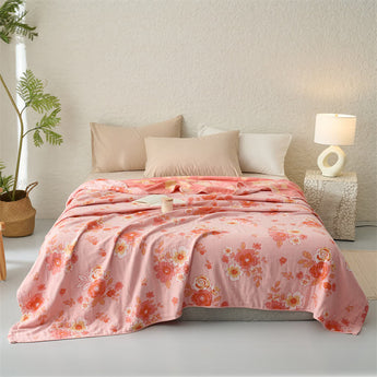 Pure Cotton Gauze Breathable Floral Quilt