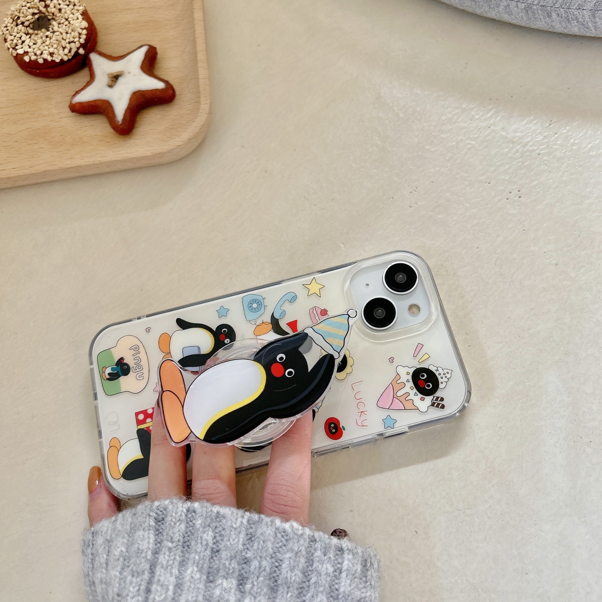 Cute Print Ice Cream Penguin iPhone Case