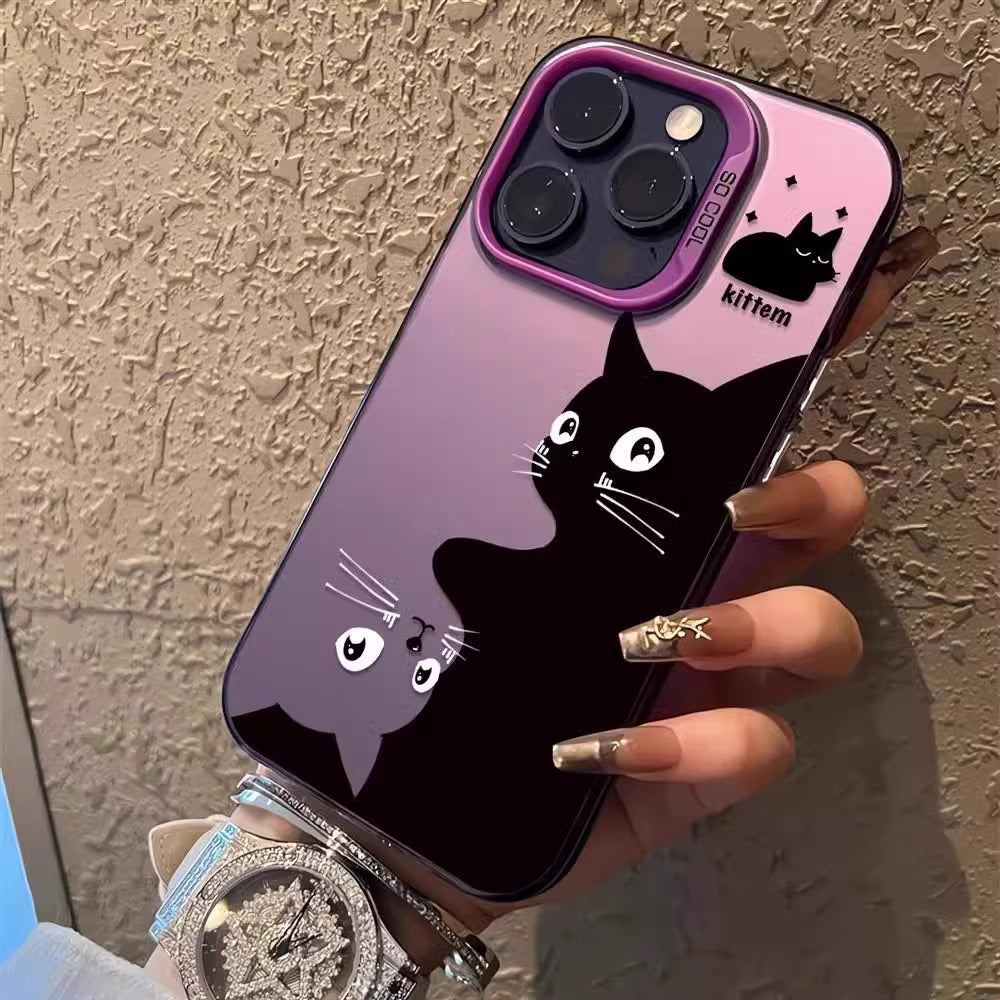 Casedmy Cute Cat Hug Premium iPhone Case