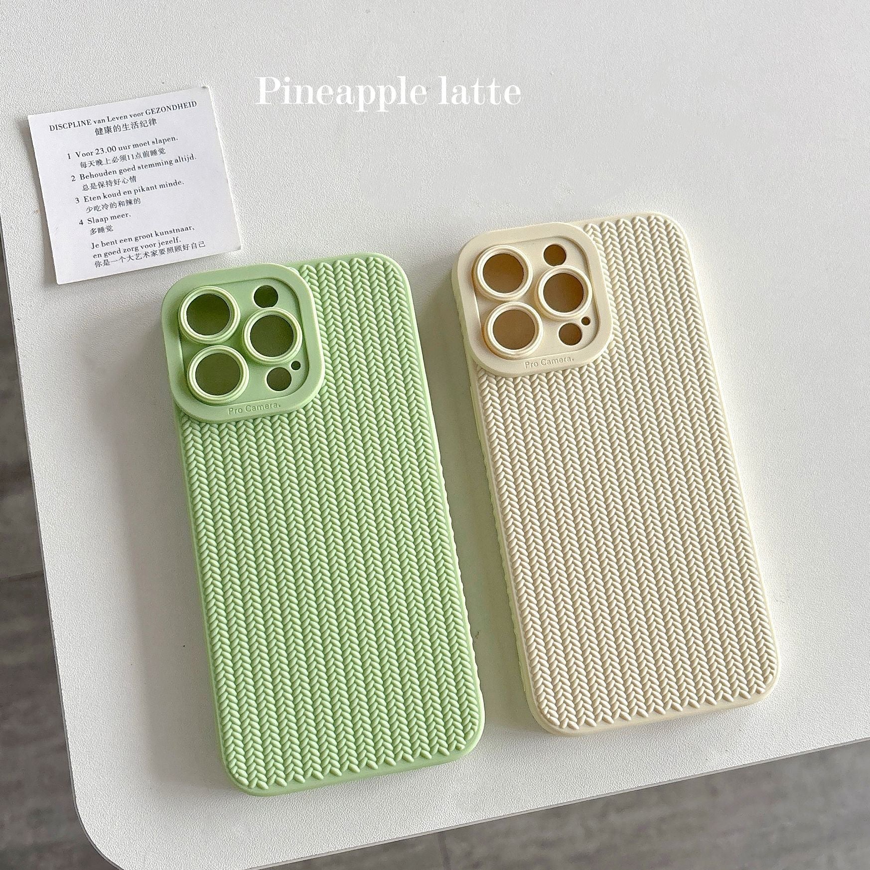 Casedmy Solid Color Woven Pattern Soft iPhone Case