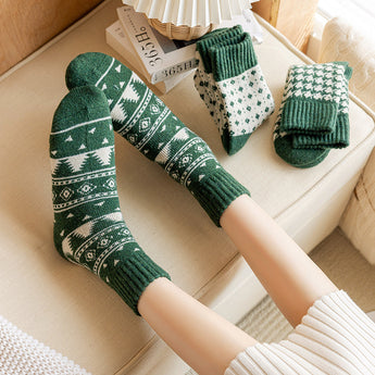 Winter Warm Thickened Cotton Christmas Fun Socks