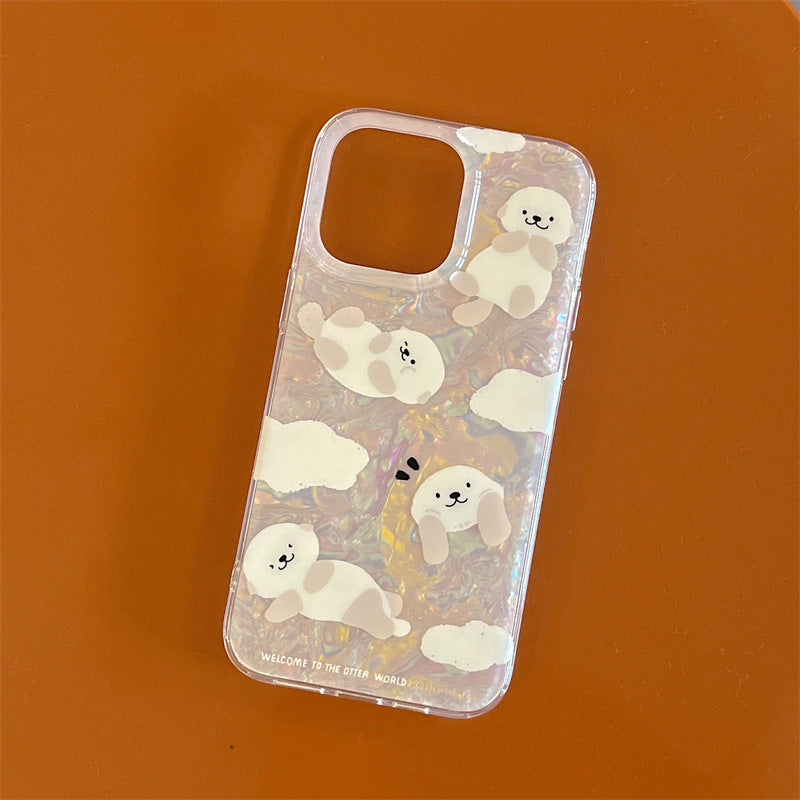 Casedmy Cute Puppy Transparent Shell iPhone Case