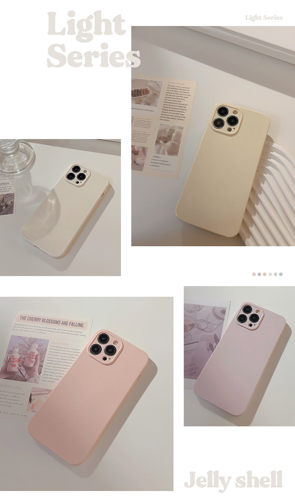 Casedmy Solid Cream Soft Shell iPhone Case