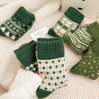 Winter Warm Thickened Cotton Christmas Fun Socks