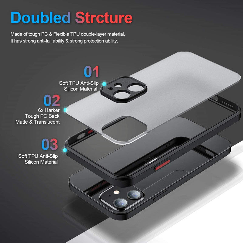 Casedmy Shockproof Matte Silicone iPhone Case