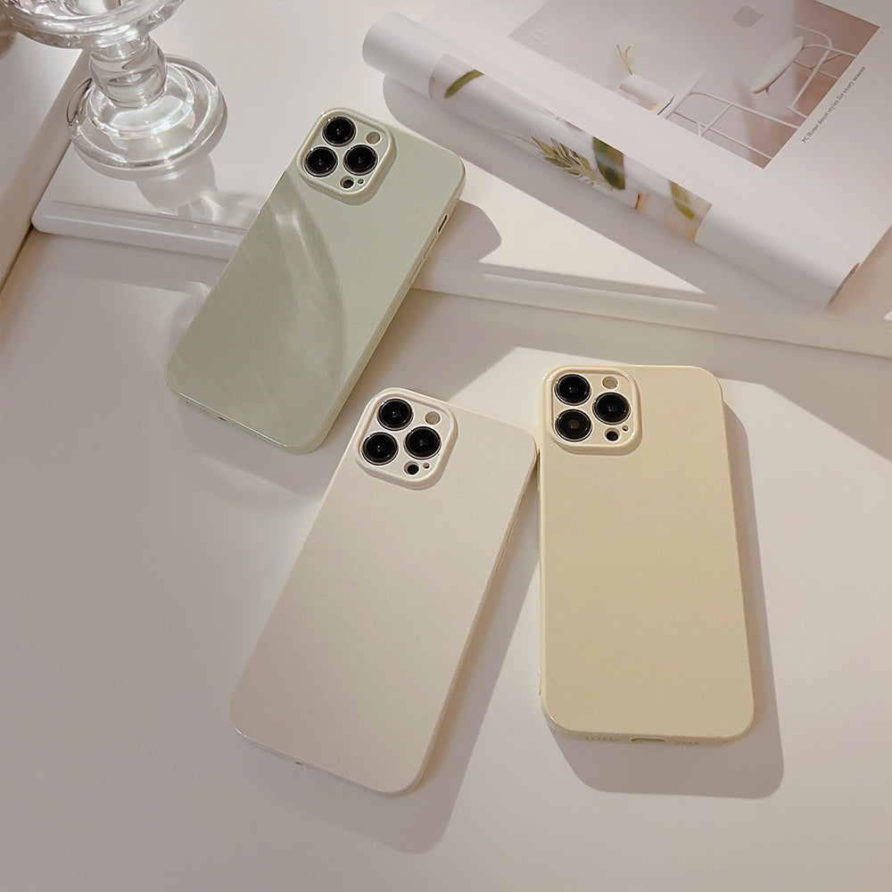 Casedmy Solid Cream Soft Shell iPhone Case