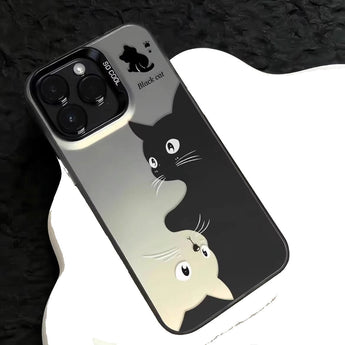 Casedmy Cute Cat Hug Premium iPhone Case