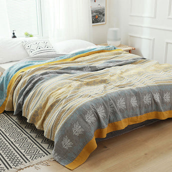 Homeheil Cotton Wheat Ear Print Reversible Quilt