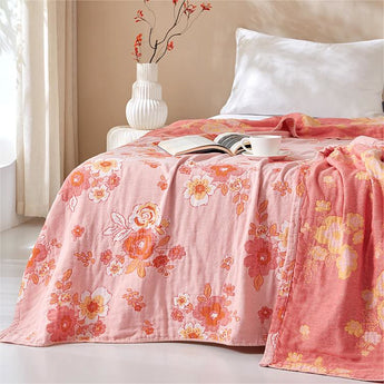 Pure Cotton Gauze Breathable Floral Quilt