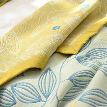 Leaf Six Layer Cotton Reversible Quilt