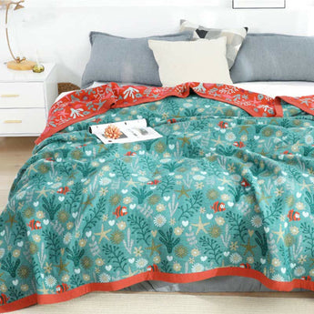 Homeheil Vintage Reversible Coverlet Soft Floral Quilt