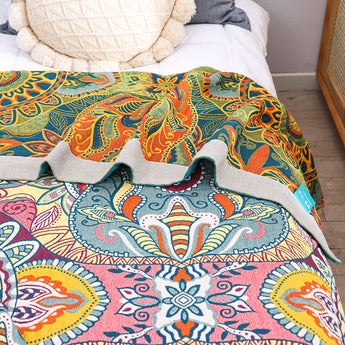 Luxurious Mandala Flower Cotton Gauze Quilt