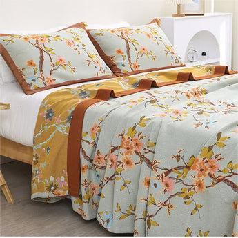 Jacquard Pure Cotton Floral Lightweight Quilt