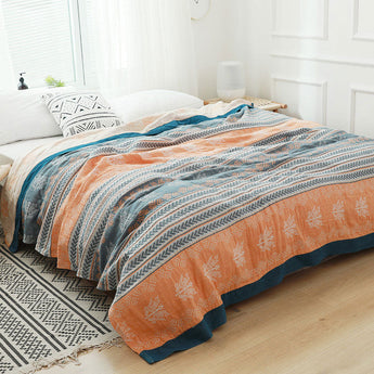 Homeheil Wheat Ear Texture Cotton Reversible Quilt